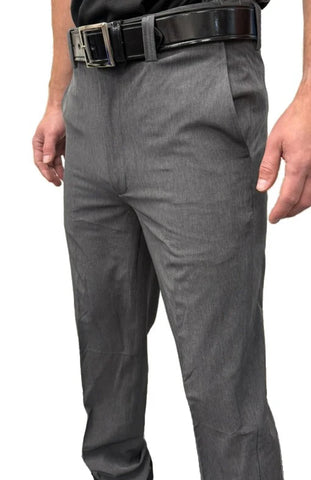BBS364HG -Men's Smitty "FLAT FRONT" Expander Base Pant - Lightweight - Tapered - Heather Grey