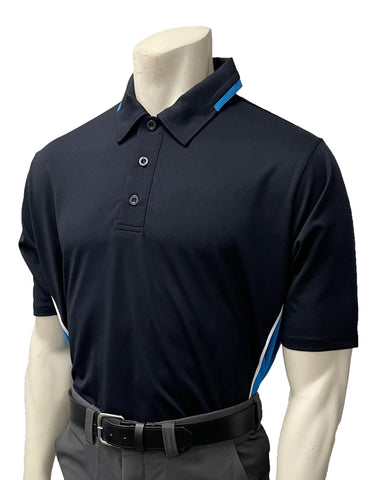 BBS345 - Men's "BODY FLEX" Smitty "NCAA SOFTBALL" Style Short Sleeve Umpire Shirts - Available in Midnight Navy/Bright Blue or Bright Blue/Midnight Navy