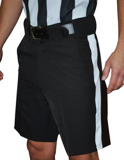 FBS177-Smitty Black Football Shorts w 1 1/4" White Stripe