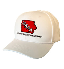 IA487-IHSAA-Richardson Flex-Fit Solid White Football Hat