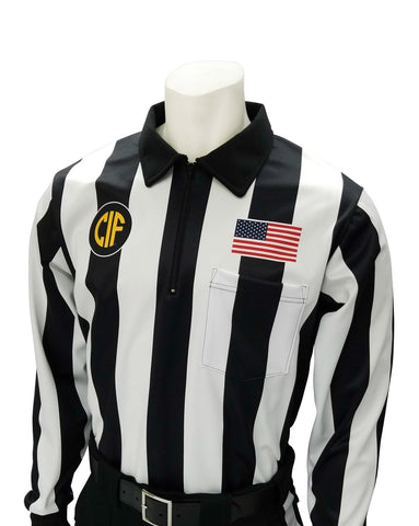 USA110CA - Smitty "Made in USA" - Football Long Sleeve Shirt w/ Flag over Pocket
