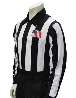 USA110- Smitty USA - Dye Sub Football Long Sleeve Shirt w/ Flag over Pocket