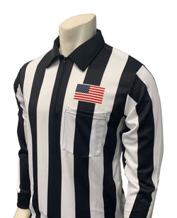 USA118 - Smitty "Made in USA" - Dye Sub Football Long Sleeve Shirt w/ Flag Over Pocket