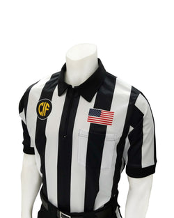 USA137CA-607 - Smitty "Made in USA" - Body Flex Dye Sub Football Short Sleeve Shirt w/ Flag over Pocket